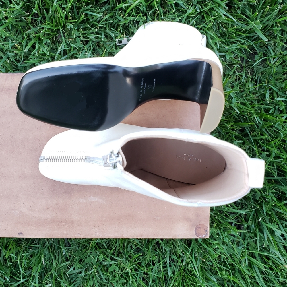 Edgy Chic Rag & Bone Front Zip Booties - Picture 8 of 8